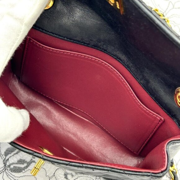 CHANEL Vintage Classic Single Flap Quilted Lambskin Chain Bag Black - Picture 10 of 16